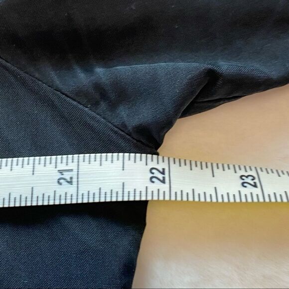 Victoria Soie 100% Silk Tunic Style Black Blouse Size 12 - Picture 7 of 9